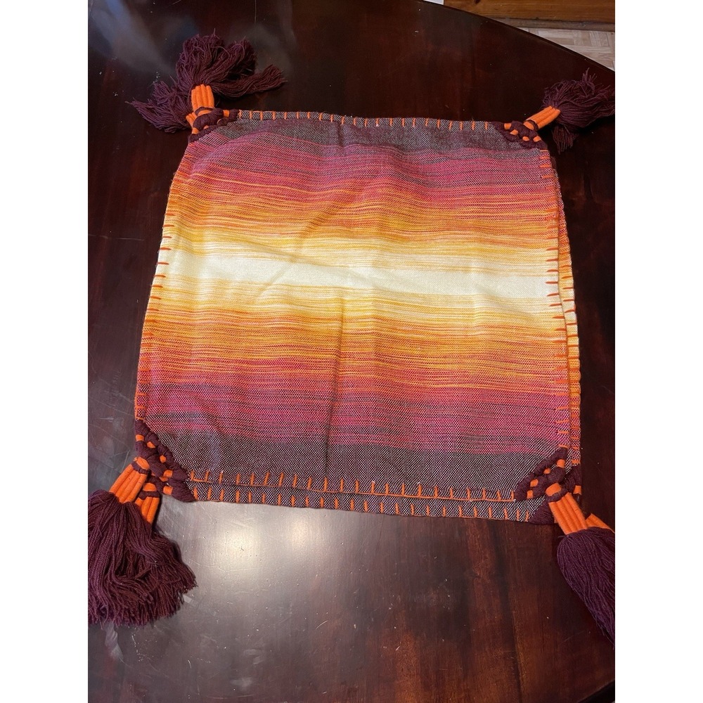 Moroccan Handmade Cotton PomPom Pillow Cover ‎ 2pcs
